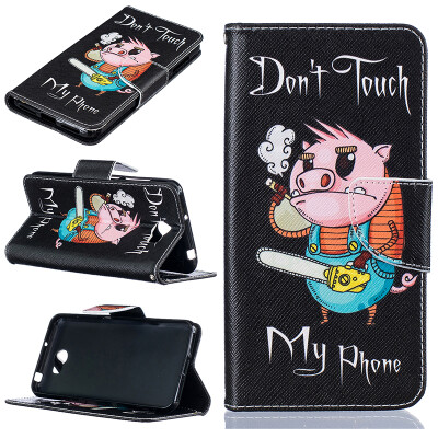 

Pig Design PU Leather Flip Cover Wallet Card Holder Case for HUAWEI Y5 II