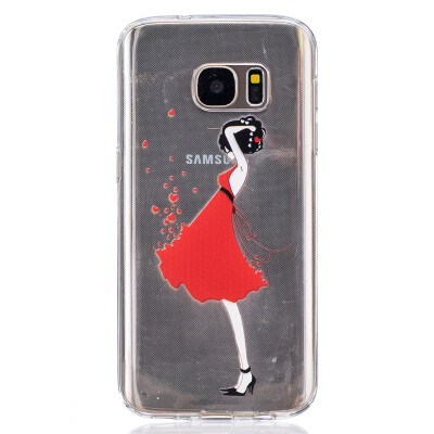 

Red Dress girl Pattern Soft Thin TPU Rubber Silicone Gel Case Cover for SAMSUNG GALAXY S7