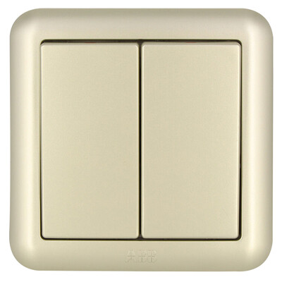 

ABB switch socket panel four open single control switch Dejing series gold AJ104-PG