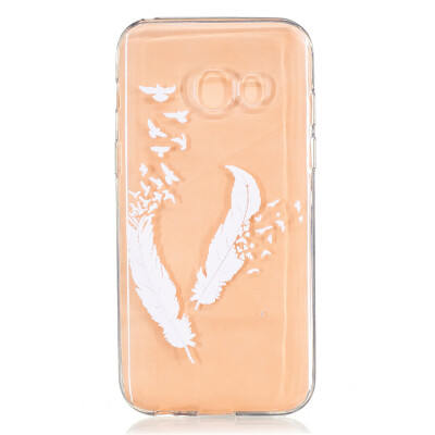 

Feather Dress girl Pattern Soft Thin TPU Rubber Silicone Gel Case Cover for SAMSUNG Galaxy A3 2017A320