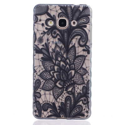 

Black Rose Pattern Soft Thin TPU Rubber Silicone Gel Case Cover for SAMSUNG GALAXY J3 Pro