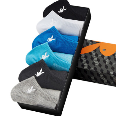 

Jingdong Supermarket] Playboy 2406A summer invisible socks male anti-slip shallow mouth socks socks socks thin 6 double color