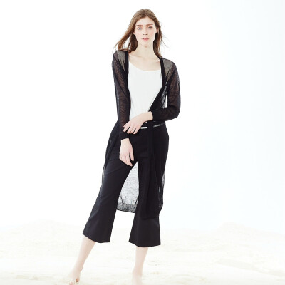 

Wandian clothing WANDIAN knit cardigan thin long-sleeved jacket coat 1162W01010 L