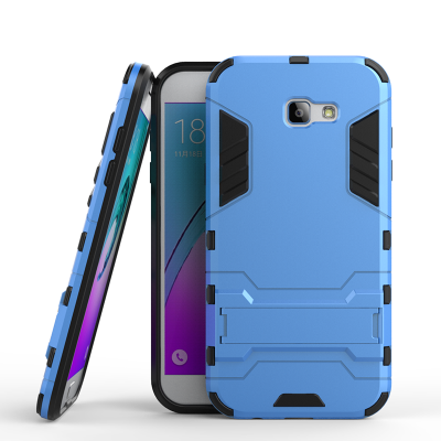 

Blue Slim Robot Armor Kickstand Shockproof Hard Rugged Rubber Back Case For SAMSUNG Galaxy A7 2017A720