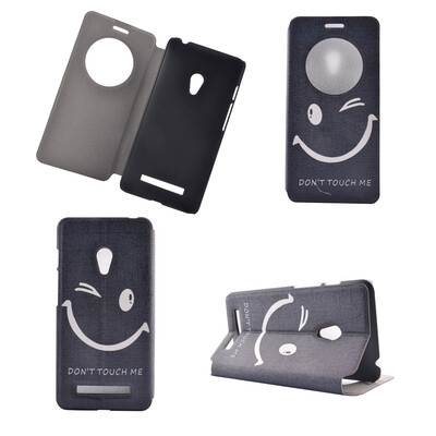 

Naughty Smile Design PU Leather Flip Cover Wallet Card Holder Case for Asus Zenfone 5