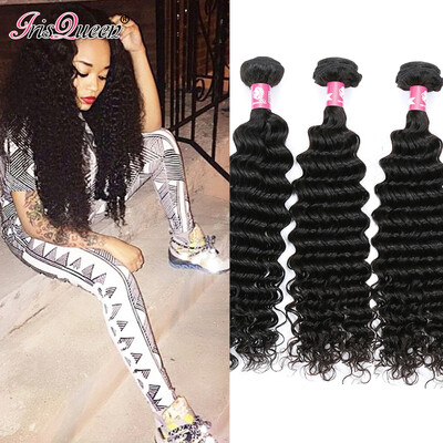 

Brazilian Deep Curly Weave Bundles Deep Wave Virgin Hair 3 Bundles 7A Unprocessed Rosa Hair Products Brazilian Human Hair