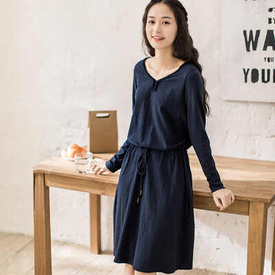 

Платье с длинным рукавом INMAN V Воротник с длинным рукавом Navy Blue XL 1861101090