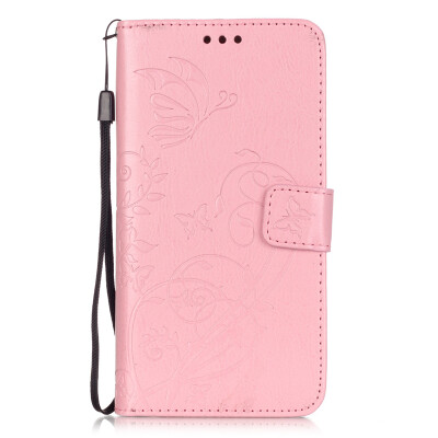 

Pink Flower Design PU Leather Flip Cover Wallet Card Holder Case for HUAWEI HONOR 5X