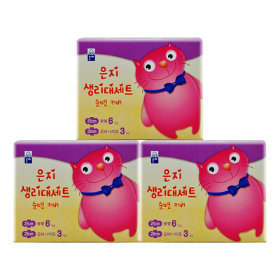 

Eun jee cat Fei sanitary napkins value set 27 daily 18 night with 9 imported breathable soft