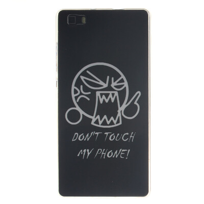 

Do not touch me Pattern Soft Thin TPU Rubber Silicone Gel Case Cover for HUAWEI P8 Lite