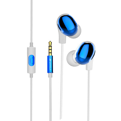 

Landscape (SANSUI) S3 Subwoofer Computer Phone Universal Headset In-Ear Headphone Headset Running Headset Blue