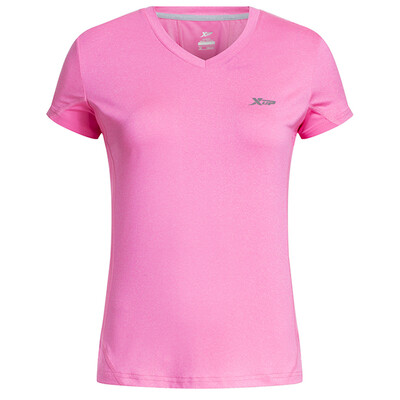 

Jingdong Supermarket Xtep XTEP female short-sleeved round neck shirt sports breathable moisture perspiration running T-shirt 884228019187 pink XL