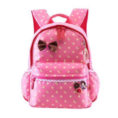 

Disney children's school bag primary school student bag leisure light weight loss shoulder bag white snow princess 1-3 grade girl backpack DB96111A rose