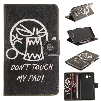 

Do not touch me Style Embossing Classic Flip Cover with Stand Function and Credit Card Slot for SAMSUNG GALAXY Tab A 7.0 T280