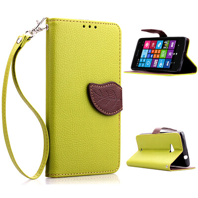 

Green Design PU Leather Flip Cover Wallet Card Holder Case for Nokia Lumia 535