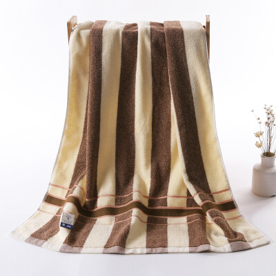 

Gold towel home textiles cotton flower line striped thick towel single dress