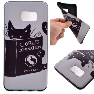 

Cat Pattern Мягкий тонкий ТПУ резиновый силиконовый гель Дело Чехол для Samsung Galaxy S6 Plus