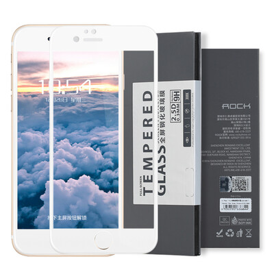 

Rock ROCK iphone7 полноэкранный закаленный фильм / стеклянная пленка Apple 7 взрывозащищенный край закаленной пленки 2.5D полноэкранный фильм высокой четкости белый