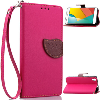 

Pink Design PU Leather Flip Cover Wallet Card Holder Case for Huawei Honor 4AY6