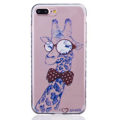 

Giraffe Pattern Soft Thin TPU Rubber Silicone Gel Case Cover for IPHONE 7 Plus