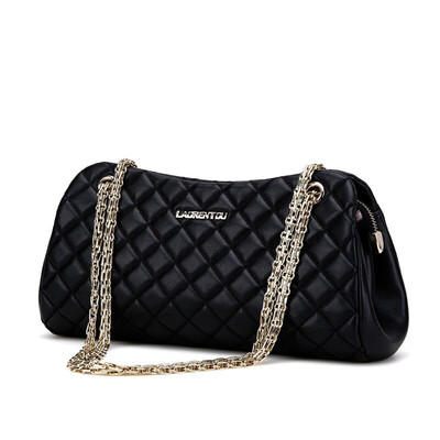 

Old head LAORENTOU cowhide handbags fashion shoulder bag ladies small incense Ling Ling chain bag F192001L1A black