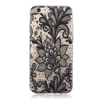 

Black Rose Pattern Soft Thin TPU Rubber Silicone Gel Case Cover for IPHONE 6/6S