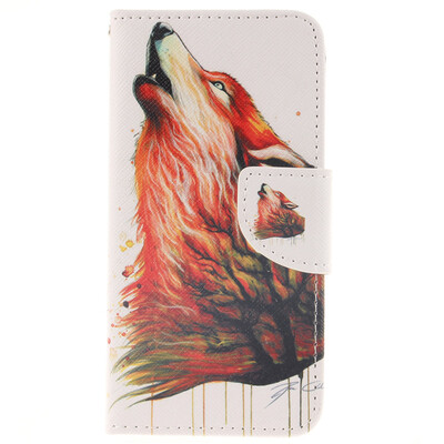 

Brown wolf Design PU Leather Flip Cover Wallet Card Holder Case for IPHONE 6 PLUS/6S PLUS
