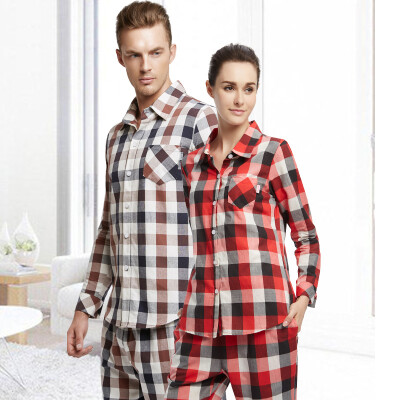 

Playboy 4818 Couple Pajamas Women&39s Pure Cotton Home Clothing Cardigan Cardigan Spring Summer Long Sleeve Pajamas Set Red G