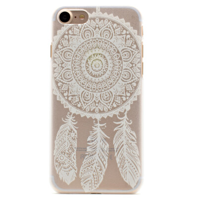 

Feather flower Pattern Soft Thin TPU Rubber Silicone Gel Case Cover for IPHONE 7