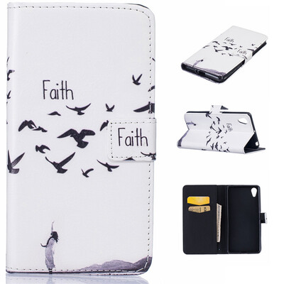 

Faith Design PU Leather Flip Cover Wallet Card Holder Case for SONY Xperia X