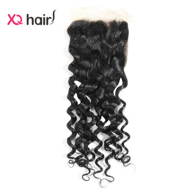 

8A 1pc Brazilian Virgin Hair Water Wave Top Lace Closure 4x4 Brazillian Human Hair Water Wave Closure Virgin Hair Product