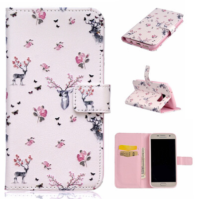

Deer Design PU Leather Flip Cover Wallet Card Holder Case for SAMSUNG GALAXY S7