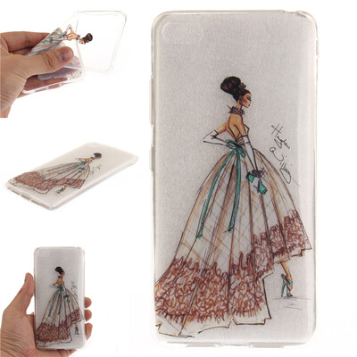 

Hand-painted dress Pattern Soft Thin TPU Rubber Silicone Gel Case Cover for Lenovo S90