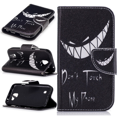 

Smile Design PU Leather Flip Cover Wallet Card Holder Case for LG K3 2017