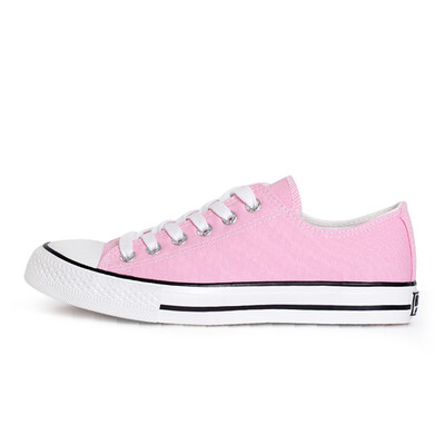 

Backrest warrior female spring&summer new color canvas shoes low to help bright canvas shoes sisters section canvas shoes lace shoes casual shoes students flat bottom shoes WXY-391T pink 35