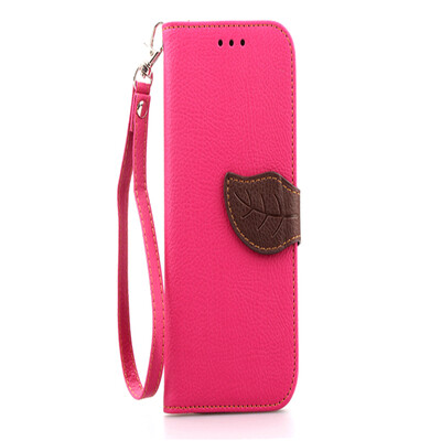 

Pink Design PU Leather Flip Cover Wallet Card Holder Case for HTC One M8