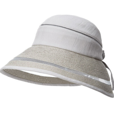 

Jingdong Supermarket] Siggi SI89345 hat summer sun shade hat Han can be folded seaside resort beach hat Korean version of the big hat along the cap gray 57CM