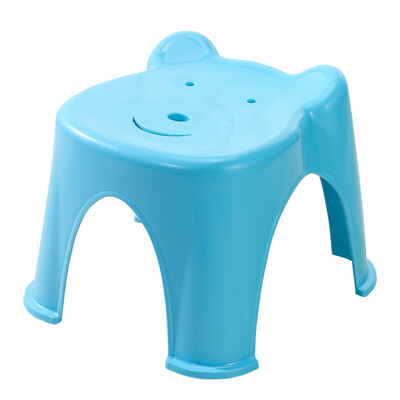 

Tea Stool Chair Cartoon Bear Plastic Stool Chair Bathroom Bedroom Change Shoes Stool Thicker Durable 0849