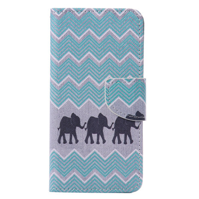 

Elephant Design PU Leather Flip Cover Wallet Card Holder Case for HUAWEI P9