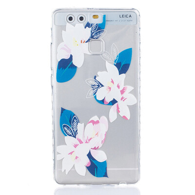 

Purple lily Pattern Soft Thin TPU Rubber Silicone Gel Case Cover for HUAWEI P9