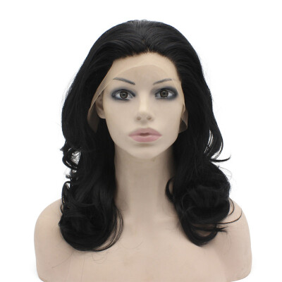 

Iwona Synthetic Hair Lace Front Shoulder Length Wavy Black Wig