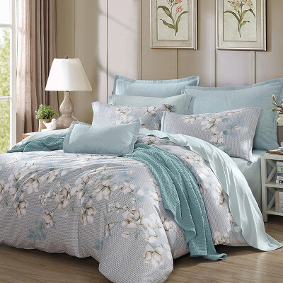 

Meng Jie home textiles produced MAISON bedding sets of cotton printing four sets of bed sheets early autumn Begonia 18 m bed 248 248cm