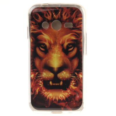 

Flame Lion Pattern Soft Thin TPU Rubber Silicone Gel Case Cover for SAMSUNG Galaxy Ace 4 G313h