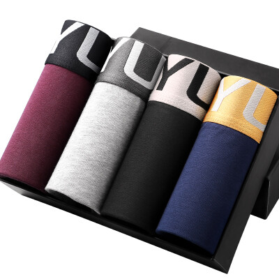 

YUZHAOLIN 【Pack of 4】 Men's Cotton Breathable Classic Boxer briefs