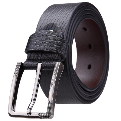 

Jingdong supermarket] crocodile shirt (CROCODILE) fashion personality embossed leather pin buckle male belt young men's belt 13671085-01 black