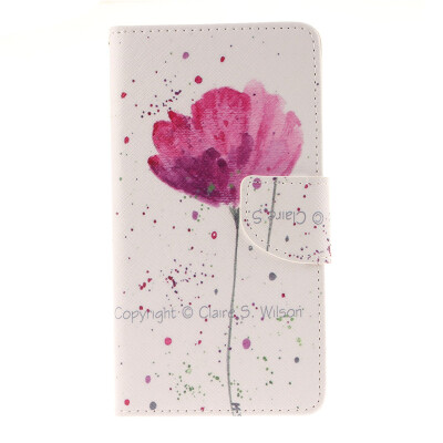 

Purple orchid Design PU Leather Flip Cover Wallet Card Holder Case for ASUS ZenFone 2