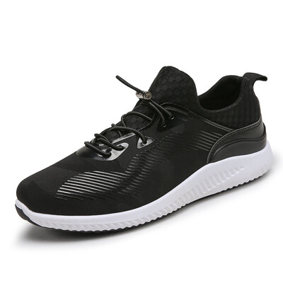 

Yidi (YIDI) men's shoes low to help casual shoes Korean breathable trend running shoes 71211 black 43