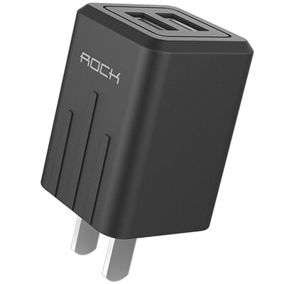 

Locke (ROCK) Зарядное устройство Apple Двойной складной мобильный телефон для зарядки iPhone 3G / 8 / 7plus / 6s / 5 Samsung просо Huawei Meizu flat 2.1A черный