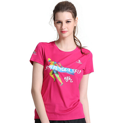 

Camel CAMEL short-sleeved sports T-shirt men&women couples models round neck comfortable comfortable moisture drying clothes C7S1U7308 rose red M