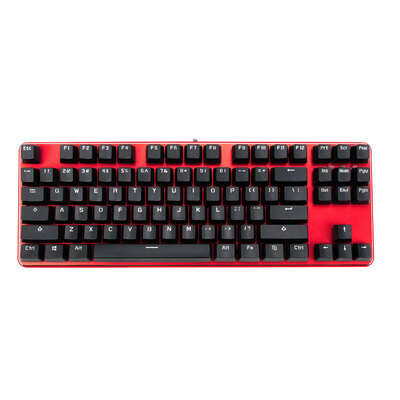 

GANSS GK87 cherry axis Ferrari Red Standard Edition No red game mechanical keyboard red green axis PBT two-color version
